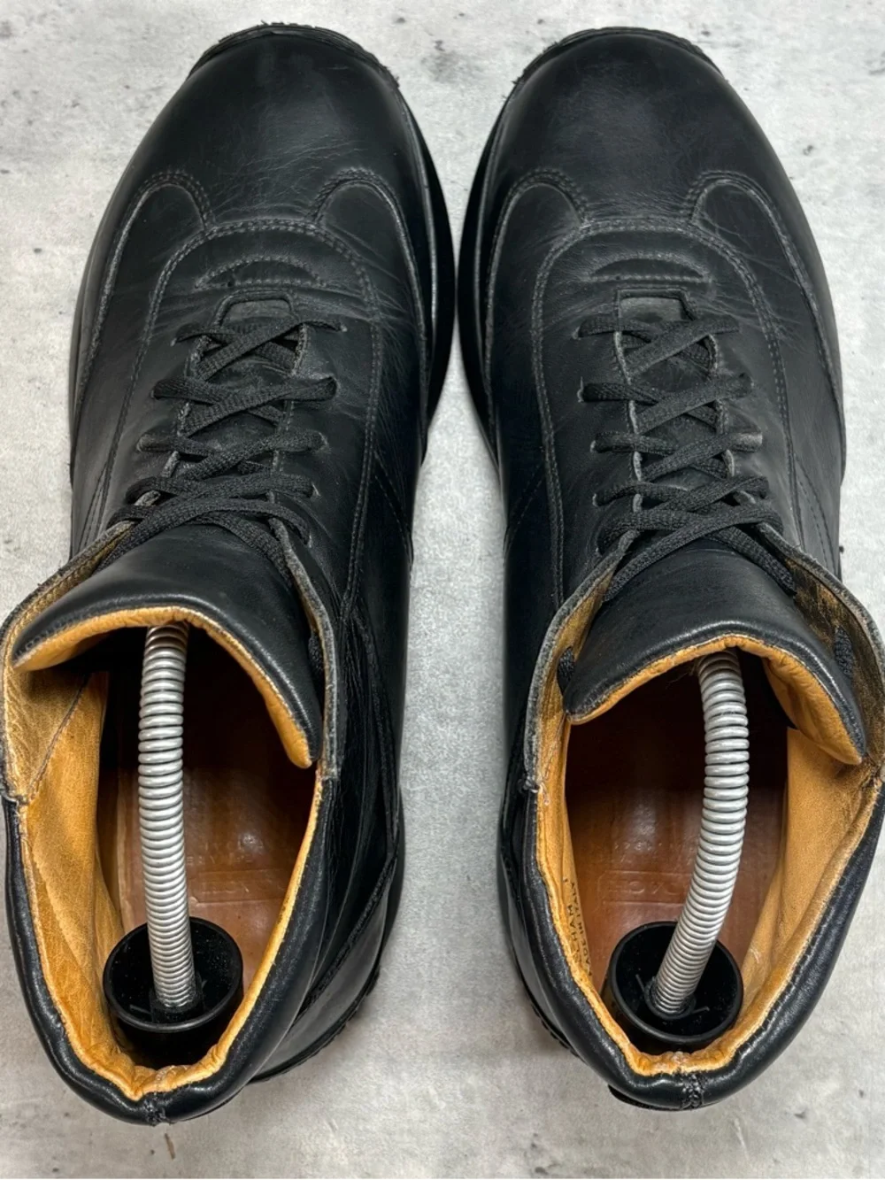 COACH Pelham Lace-up Boots Men's Size 9.5M Black Leather Made in Italy MSRP $599